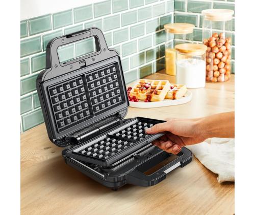 Tefal UltraCompact 3in1, harmaa/musta - vatkain, voileipägrilli ja paninipuristin