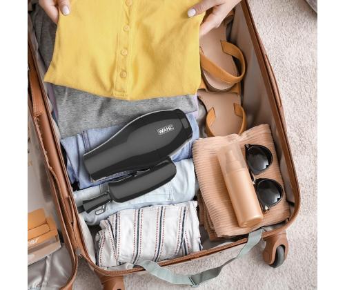 Wahl, 1000 W, musta - Matkakampaamo hiustenkuivaaja