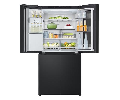 LG, NoFrost, Instaview, 508 L, korkeus 179 cm, musta - SBS-Külmk