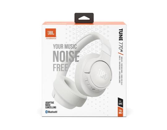 JBL Tune 770NC, mukautuva melunvaimennus, valkoinen - Langattomat korvakuulokkeet