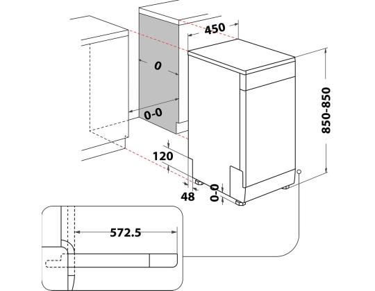 Whirlpool, 10 astiasetti, ruostumaton teräs - Vapaasti seisova astianpesukone
