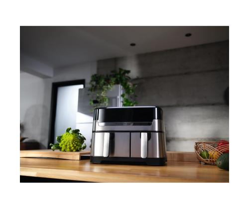 Tefal Dual Easy Fry & Grill Air Fryer, 8,3 L, ruostumatonta terästä - Kuumailmafritti