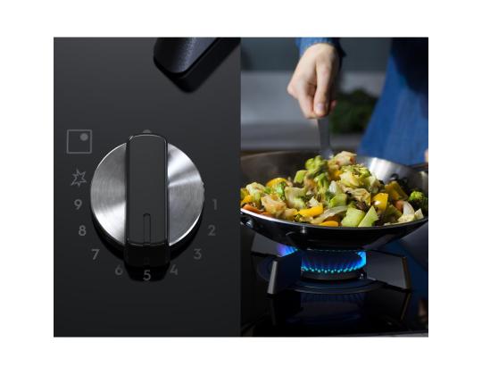 Electrolux, laius 60 cm, must - Integreeritav induktsioon-gaasipliidiplaat