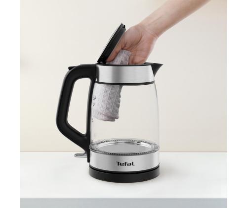 Tefal, 1,7 L, musta - Lasinen vedenkeitin