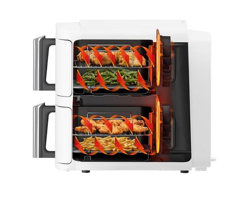 Ninja Double Stack XL 9.5L, 2470 W, valkoinen - Kuumailmapannu