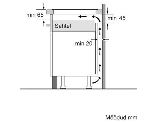 Bosch sarja 6 Domino, leveys 30,6 cm, teräsrunko, musta - Integroitu induktioliesi