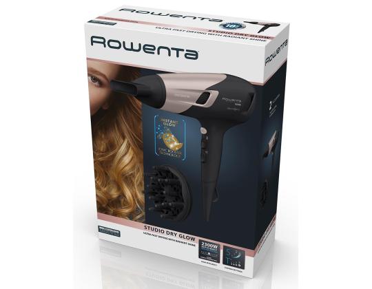Rowenta Studio Dry Glow, 2100 W, must/roosa - Föön