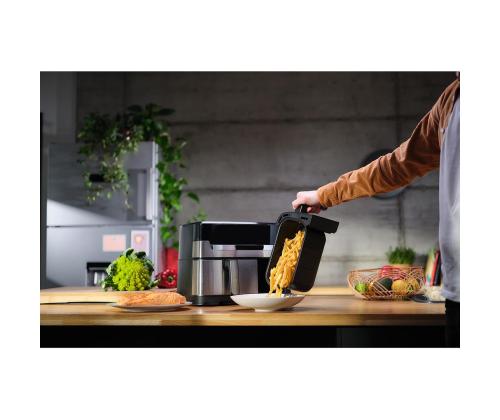 Tefal Dual Easy Fry & Grill Air Fryer, 8,3 L, ruostumatonta terästä - Kuumailmafritti