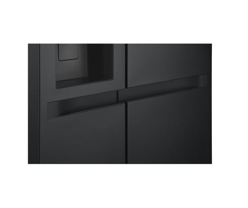 LG, Vesi- ja jääannostelija, 641 L, korkeus 179 cm, musta - SBS-Külmik