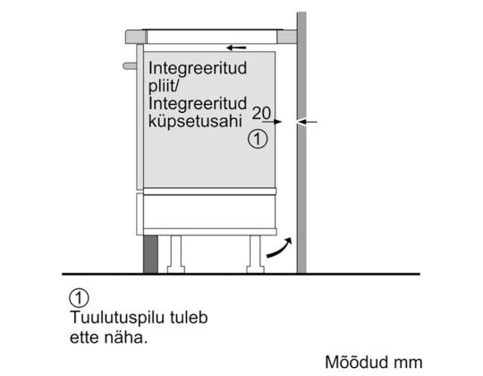 Bosch sarja 6 Domino, leveys 30,6 cm, teräsrunko, musta - Integroitu induktioliesi
