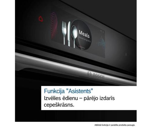 Bosch Series 8, 71 L, pyrolyyttinen puhdistus, musta - Integroitu uuni