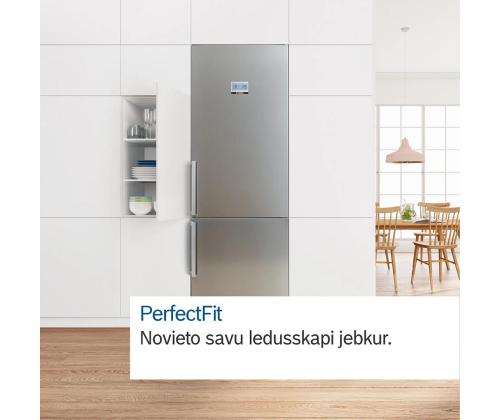 Bosch, NoFrost, 363 L, korkeus 203 cm, ruostumatonta terästä - Jääkaapit ja pakastimet