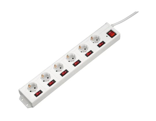 Hama Power Strip, 6-paikkainen, 1,4 m, valkoinen - Jatkojohto