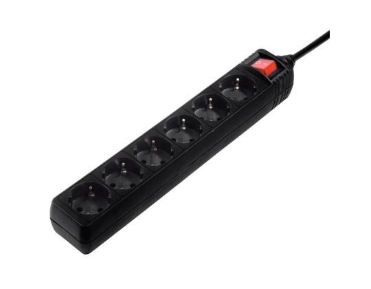 Hama Power Strip, 6-paikkainen, 3 m, musta - Jatkojohto