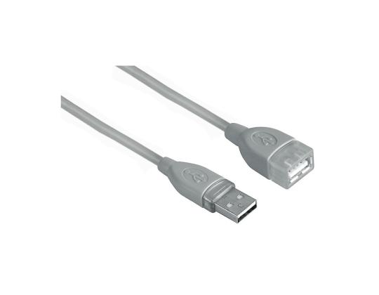 HAMA USB 2.0 jatkojohto, 3 m, harmaa - USB-jatkokaapeli