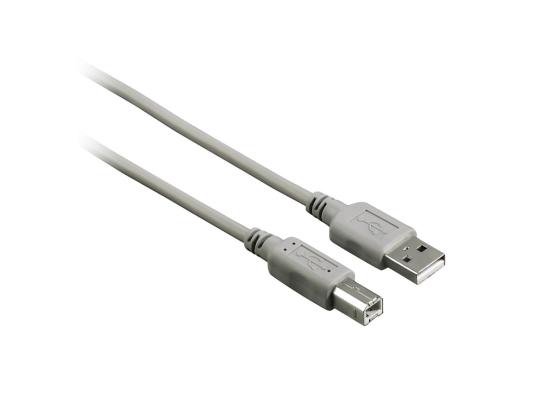 HAMA USB-A -- USB-B, 3 m, harmaa - Kaapeli