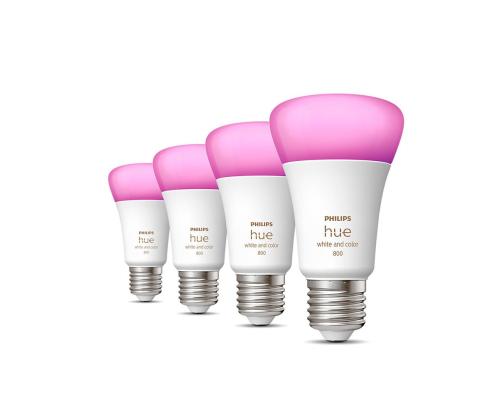 Philips Hue White and Color Ambiance 800, E27, väri, 4 kpl - SmartLights - SmartLights