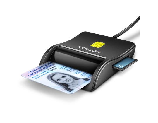 AXAGON CRE-SM3SD, USB-A, muistikortinlukija, musta - ID-kortinlukija