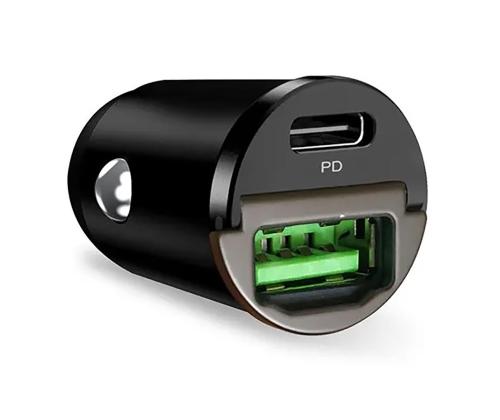 Puro Mini, USB-A, USB-C, 30 W, musta - Autolaturi