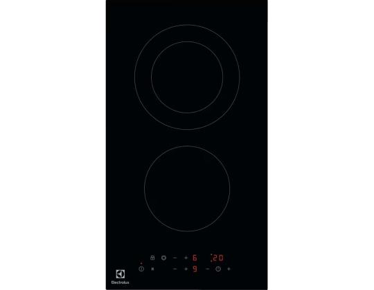 Electrolux 300 Domino, kehyksetön, leveys 29 cm, musta - Integroitu keraaminen liesi