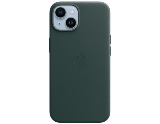 Apple iPhone 14 nahkakotelo MagSafella, tumeroheline - Nahkümbris