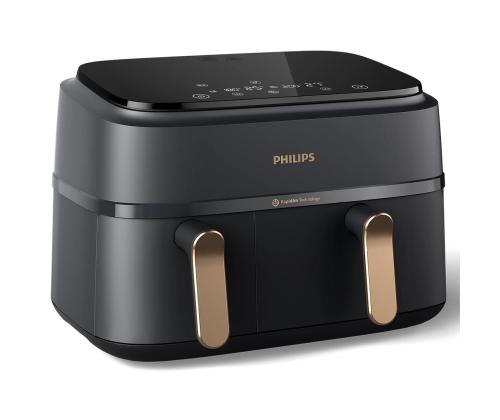 Philips 3000 Series Dual Basket Airfryer, 9 L, 2750 W, kaksi koria, musta - Kuumailmapannu