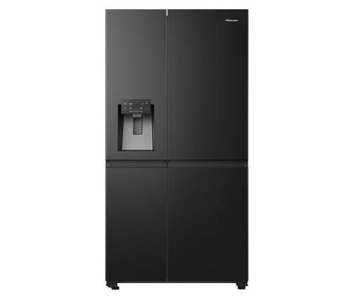 Hisense, No Frost, Veden- ja jäänvalmistuslaite, 632 L, 179 cm, musta - SBS-Külmik