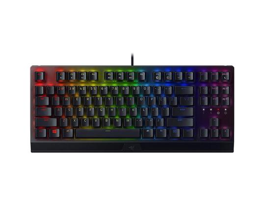 Razer BlackWidow V3 TKL Razer Green Switch, RUS, must, RGB - Mehaaniline klaviatuur