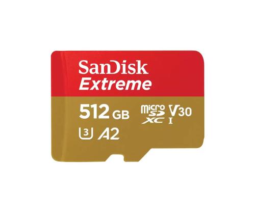 SanDisk Extreme microSDXC UHS-I CARD, 512 GB - Muistikortti - Muistikortti