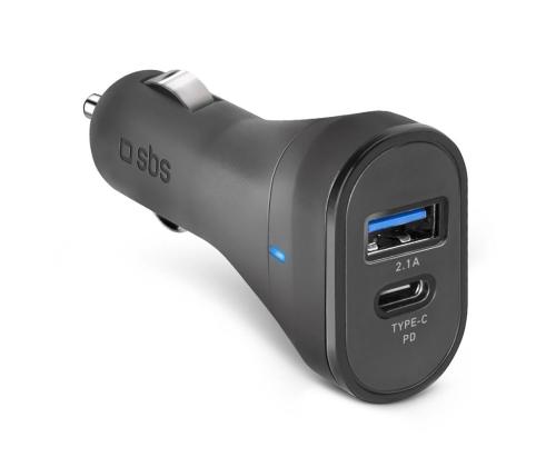 SBS, USB-A, USB-C, 10 W, musta - Autolaturi
