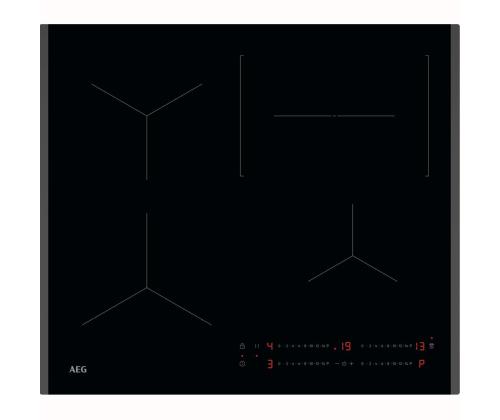 AEG 5000 Series, Hob2Hood, leveys 59 cm, musta - Integroitu induktiokeittotaso keittotaso