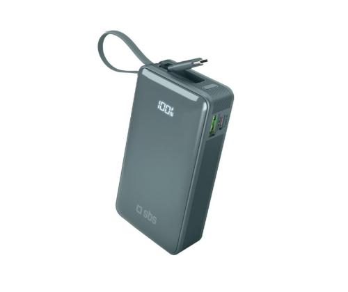 SBS LCD Power Bank, 10000 mAh, vaaleansininen - Akkupankki - Akkupankit