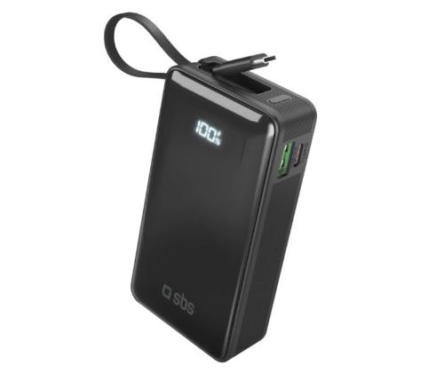 SBS LCD Power Bank, 10000 mAh, musta - Akkupankki - Akkupankit
