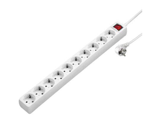 Hama Power Strip, 10-paikkainen, 3 m, valkoinen - Jatkojohto