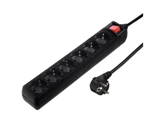 Hama Power Strip, 6-paikkainen, 3 m, musta - Jatkojohto