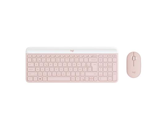 Logitech Slim Combo MK470, US, pinkki - Langaton näppäimistö + hiiri