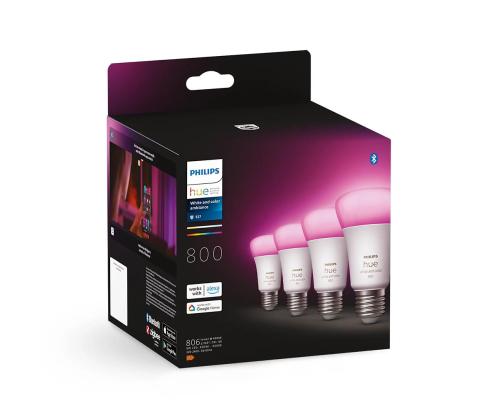 Philips Hue White and Color Ambiance 800, E27, väri, 4 kpl - SmartLights - SmartLights