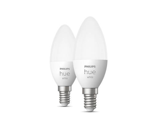 Philips Hue White, E14, pehmeän valkoinen, 2 kpl - Älykäs valaisinvalaisin