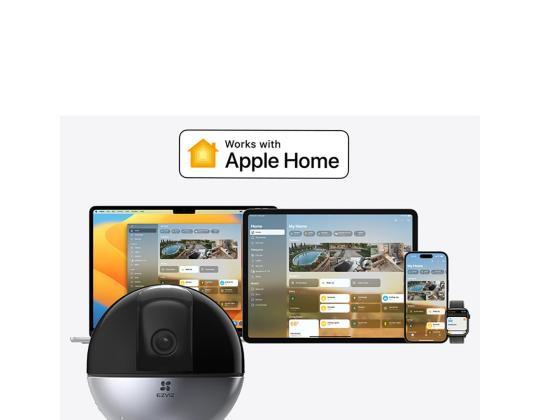 EZVIZ E6, 5 MP, WiFi, LAN, ihmisen tunnistus, yötila, musta - Käännettävä kamera
