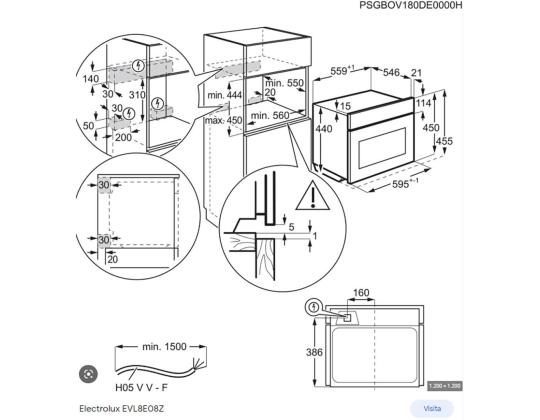 Electrolux, mikroaaltouunitoiminnolla, 49 L, musta - Integroitu uuni