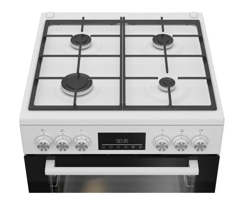 Beko, 72 L, leveys 60 cm, valkoinen - Kaasukeittotaso ja sähköuuni