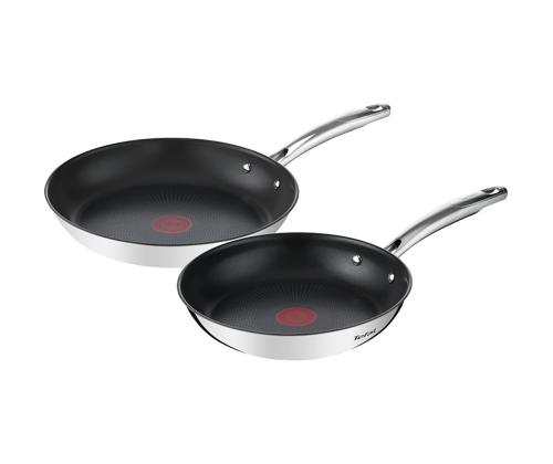 Tefal Duetto+, 24/28 cm, 2-osainen, ruostumatonta terästä - Paistinpannusetti