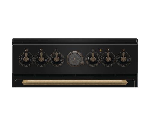 Gorenje, retro, 70 L, musta - Vapaasti seisova keraaminen liesi