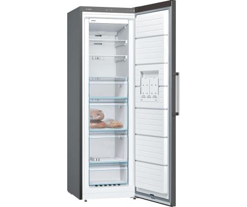 Bosch, Sarja 4, NoFrost, 242 L, korkeus 186 cm, musta - Pakastekaappi