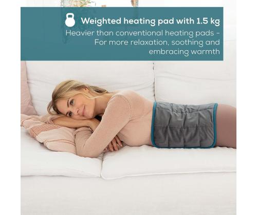 Beurer HK 145 Cosy Weight Green Planet, harmaa - vartalonlämmitin, jossa on paino