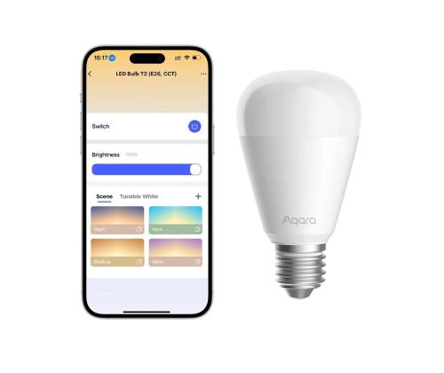 Aqara LED-lamppu T2, E27, valkoinen - Älykäs hehkulamppu