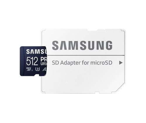 Samsung PRO Ultimate, microSDXC, SD-sovitin, 512 GB - Muistikortti