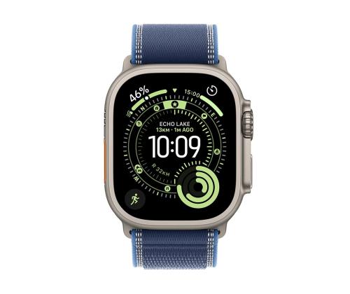 Apple Watch Ultra 3, 49 mm, Trail Loop, S/M, titaani/sininen - Älykello - Smartwatch