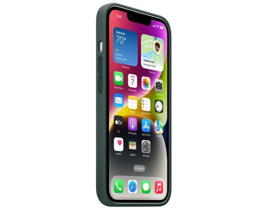 Apple iPhone 14 nahkakotelo MagSafella, tumeroheline - Nahkümbris