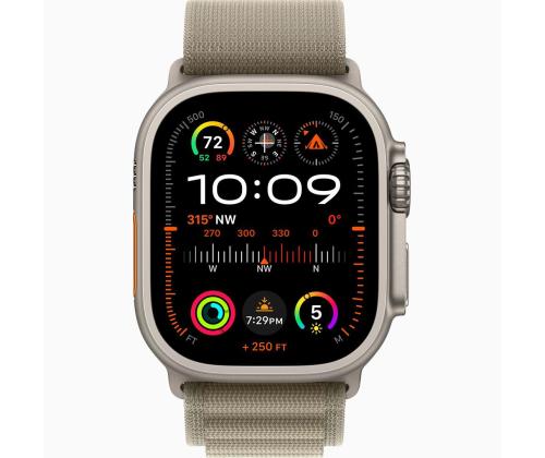 Apple Watch Ultra 2, 49 mm, Alpine Loop, suuri, vihreä - Älykello